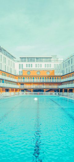 City Swimming Pool Summer Nature Art